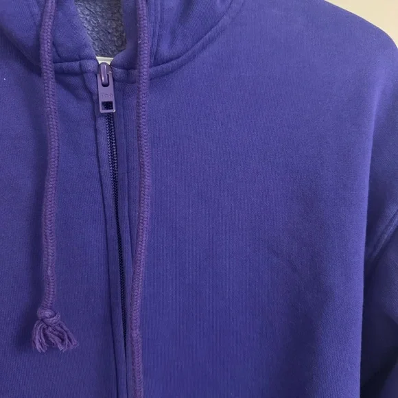 2/40 TNA Cozy Fleece Purple Boyfriend Fit Zip Up Hoodie - Women’s XS - Picture 3 of 7